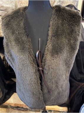 Mossimo Supply Co. Dark Brown Faux Fur Vest